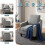 (Dark Grey)Modern Armchair with High Back,Cushion 9