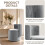 (Dark Grey)360° Swivel Vanity Chair with Storage 4
