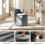 (Dark Grey)360° Swivel Vanity Chair with Storage 7
