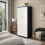 Living And Home 2-Door Wardrobe with 3 Drawers & Hanging Rail 1