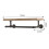 Living And Home Wall Mounted Storage Shelf with Metal Pipe Towel Rack 3