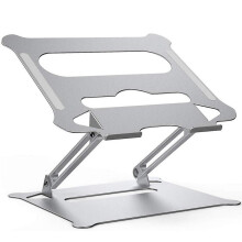 Ventilated Laptop Stand Adjustable Height for 11 to 17 Inch Notebooks, Ergonomic Aluminum Cooling Riser with Non Slip Pads for Desk Home and Office