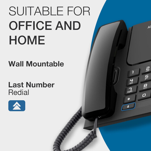 Alcatel Alcatel T26 Corded Landline Phone Black 2