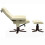 Living And Home Upholstered Swivel Recliner Chair with Ottoman 3