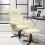 Living And Home Upholstered Swivel Recliner Chair with Ottoman 1