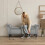 (Light grey) TLGREEN Ottoman Storage Padded Bench 9
