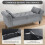 (Light grey) TLGREEN Ottoman Storage Padded Bench 4