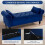 (Blue) TLGREEN Ottoman Storage Padded Bench 4