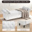 (White) TLGREEN Ottoman Storage Padded Bench 6