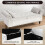 (White) TLGREEN Ottoman Storage Padded Bench 4