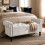 (White) TLGREEN Ottoman Storage Padded Bench 3