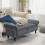 (Dark grey) TLGREEN Ottoman Storage Padded Bench 8
