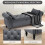 (Dark grey) TLGREEN Ottoman Storage Padded Bench 6