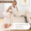 (Beige) TLGREEN Ottoman Storage Padded Bench 7