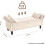 (Beige) TLGREEN Ottoman Storage Padded Bench 2