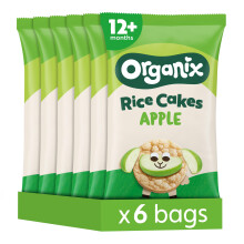 Organix Apple Rice Cakes, Baby Snack, 40 g (Pack of 6)