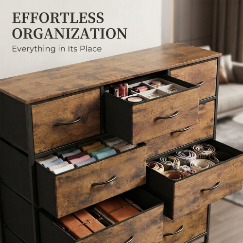Alivio Brown 9 Drawer Storage Cabinet 2