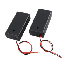 2 X AA 3V Battery Holder Case Box Slot Wired /OFF W Cover