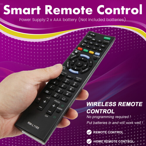 Replacement Remote Control RM-L1165  TV for Universal  TV 2