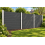 (Fence With Post and Pole Insert (C)) Grey Composite Fence System Strong Boards and Aluminum Components 6