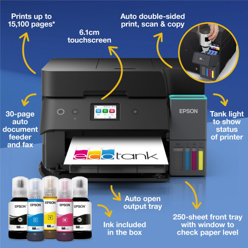 Epson Epson EcoTank ET-4955 Ink Tank Printer | Home Office Use | Wireless & Ethernet | 1