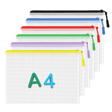30 PCS Plastic Wallet A4 Zip Wallets Lock Waterproof Clear Bags