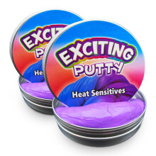 Heat Sensitive Putty - 2 x Squeezable Exciting Putties Non-Toxic Long Lasting Non-Drying Stress Relief Hand Exercise Science Learning & Fun for Kids
