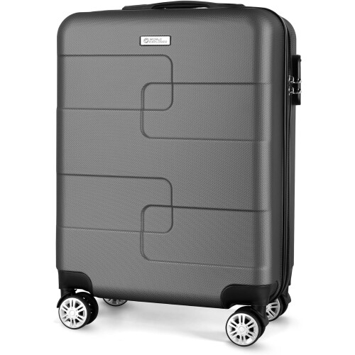 WORLD EXPLORER 34L Cabin Suitcase 55x40x20cm, Dark Grey