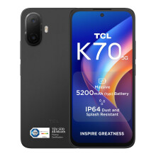 TCL K70 5G Android Smartphone, 6.8 Inch HD+ 120Hz Display, 4GB RAM + 128GB ROM, 5200mAh(typ.) Battery, Includes TPU Case, Midnight Black