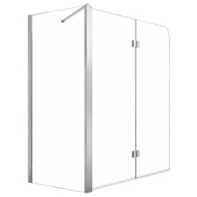 Faltbare Badewannenabtrennung 700/1200x1400 mm - Duoku - mit 180 Faltung, 6 mm Sicherheitsglas, Nano-Beschichtung für einfache Reinigung