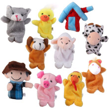 Marionnette A la Main en Peluche D'Animaux de la Ferme Poupees A Doigts D'Animaux de la Ferme Vieux Jouets de Poupees A Doigts pour les Enfants 10