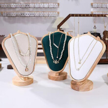 (white) Necklace Display Stand Jewelry Organizer for Rings Bracelets Pendants Showcase Rack