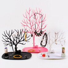 (Black) Deer Antler Tree Jewelry Display Stand Necklace Bracelet Earring Pendant Organizer Rack Vintage Jewelry Storage Props 23*25cm
