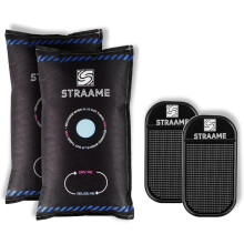 Straame Car Dehumidifier Bags 2 x 1kg, Reusable Moisture Absorber Bags