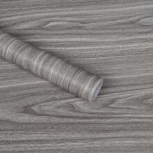 Abyssaly Grey Wood Effect Sticky Back Plastic for Furniture & Walls