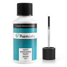 Paintsmiths Home Touch Up Paint - Repair Walls, Ceilings and Wood - Matt Finish - Bottle & Brush for Easy Application - High Opacity Emulsion for Scuf