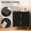Homcom HOMCOM Bedside Table, Modern Nightstand with Hairpin Legs, Black 6