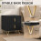 Homcom HOMCOM Bedside Table, Modern Nightstand with Hairpin Legs, Black 7