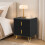 Homcom HOMCOM Bedside Table, Modern Nightstand with Hairpin Legs, Black 2