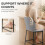 Homcom HOMCOM Modern Tall Chairs with Footrest and Backrest, Grey 4