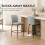 Homcom HOMCOM Modern Tall Chairs with Footrest and Backrest, Grey 5