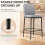 Homcom HOMCOM Modern Tall Chairs with Footrest and Backrest, Grey 6