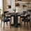 Homcom HOMCOM Drop-Leaf Folding Dining Table with Foldable Leaves, Kitchen, Black 1