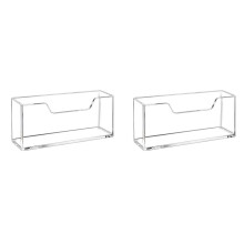 2X Acrylic Napkin Holder, Vertical Waterproof Splashing Napkin Holder for Bathroom, Paper-Towel Holder for Table
