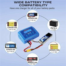 3X B6AC 80W Lipo Battery Charger RC Balance Charger for 1S-6S LiPo Life Li-Ion 1-15S NiCD NiMH PB Battery EU Plug
