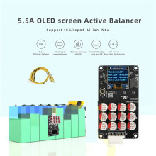 2X Lithium Battery Active Balancer 5.5A 4S 12V Li-Ion/Lifepo4/NCA Equipped with OLED Screen Battery Capacitor Balancer