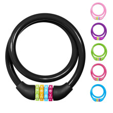 Ainiv Bike Lock, 4-Digit Password Bicycle Lock, 65cm (Black)
