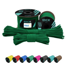EdcX 2 mm Nylon Paracord 275 (15, 30, 50 and 100 m)– 100% Nylon rope, 3-Strand cord, Nylon cord 2 mm in Many Colours (Green, 50 m)