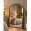 Arc Ornate Beaded Plastic Mirror BlackGold 66x47Cm 4