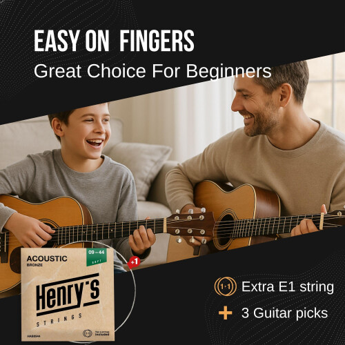 3-Pack Ultra Light Acoustic Guitar Strings 09-44 - Easy On Fingers 2